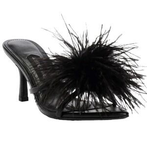 Jessica Rich Malina Pointed Toe Stiletto Mule in Noir EU 36 (US 6) NWT